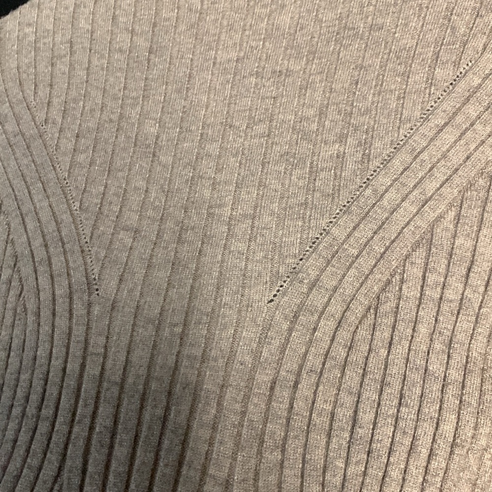 Lulus Snug as Can Be Ribbed Bodycon Sweater Dress Taupe Brown Women’s Size XS - Picture 4 of 5